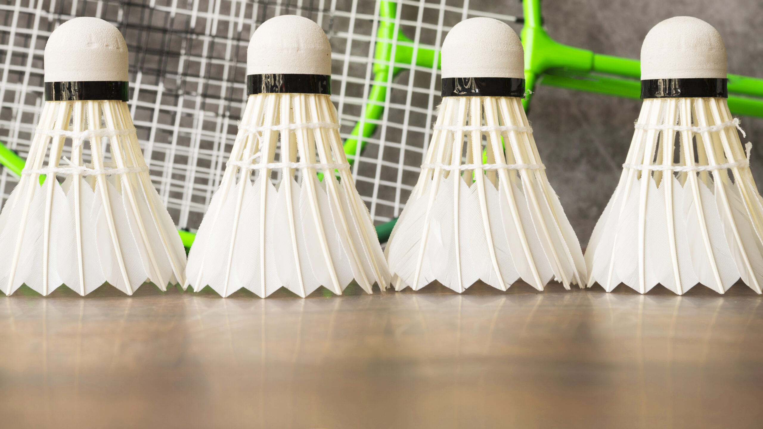 sport composition with badminton elements scaled